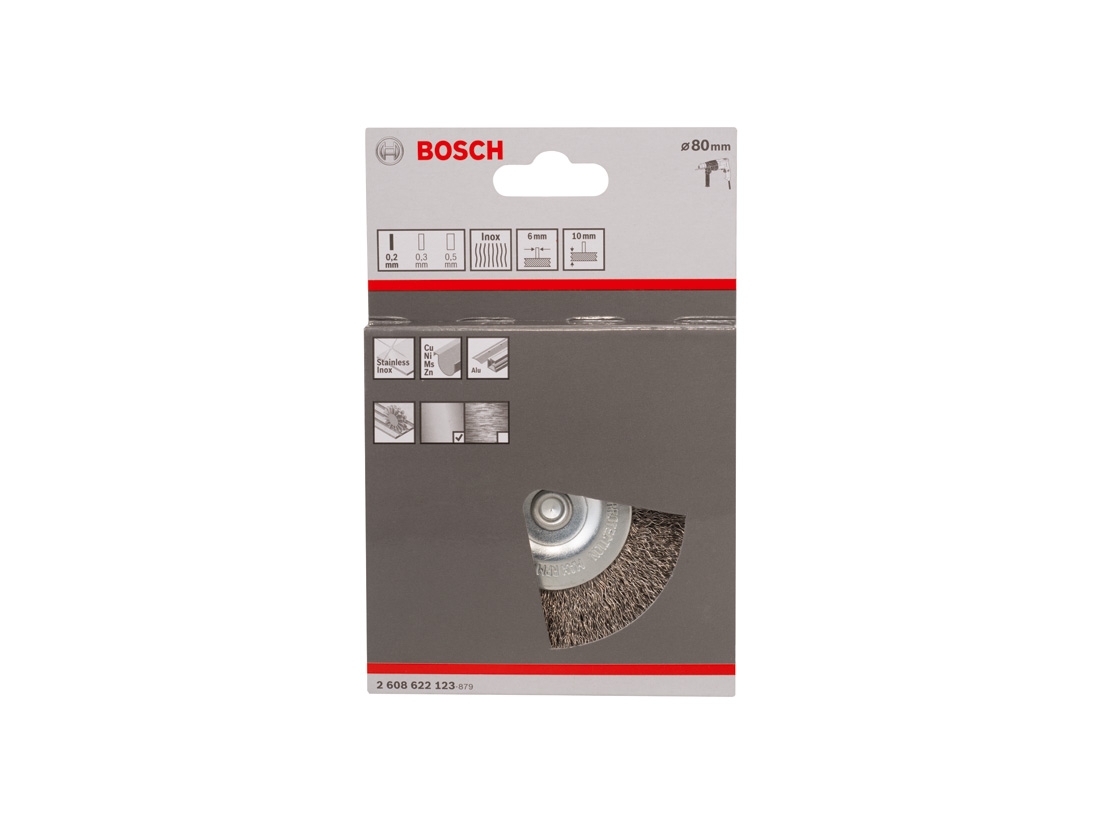 Bosch Kotoučový drátěný kartáč, zvlněný drát, 80×0,2 mm, PROFESSIONAL
