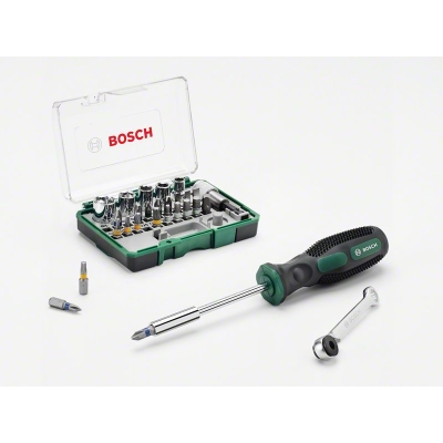 Bosch 27dílná ráčnová sada + ruční šroubovák PROFESSIONAL