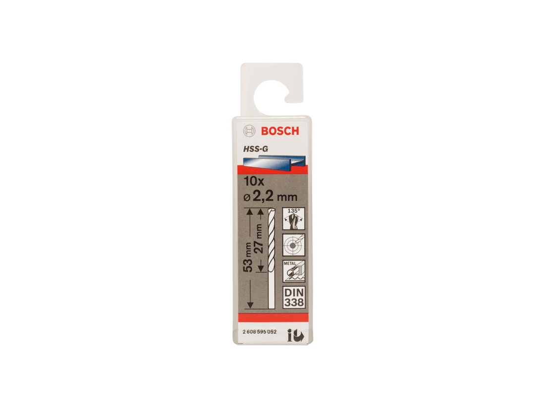 Bosch Vrtáky do kovu HSS-G, DIN 338 2, 2 x 27 x 53 mm PROFESSIONAL