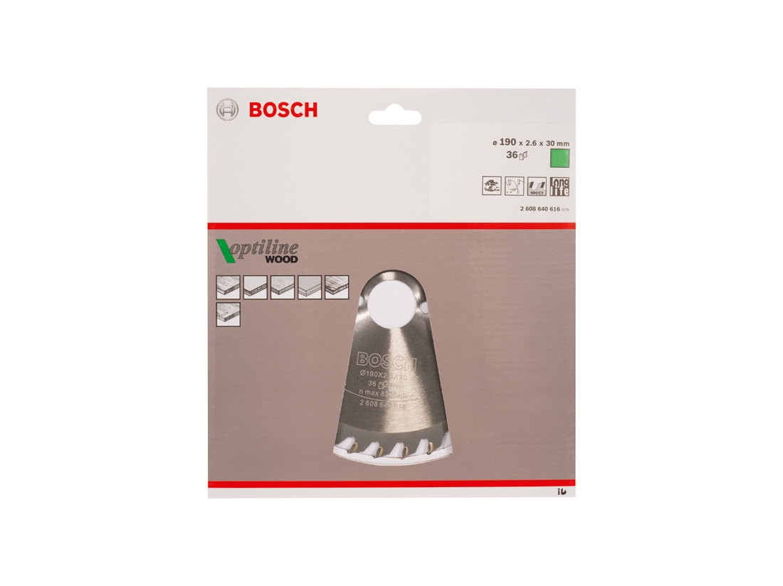 Bosch Pilový kotouč Optiline Wood 190 x 30 x 2, 6 mm, 36 PROFESSIONAL