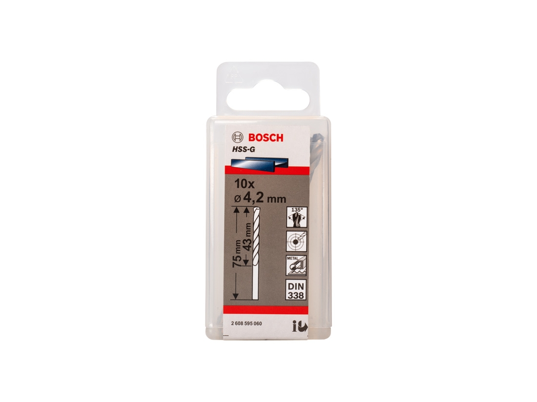 Bosch Vrtáky do kovu HSS-G, DIN 338 4, 2 x 43 x 75 mm PROFESSIONAL