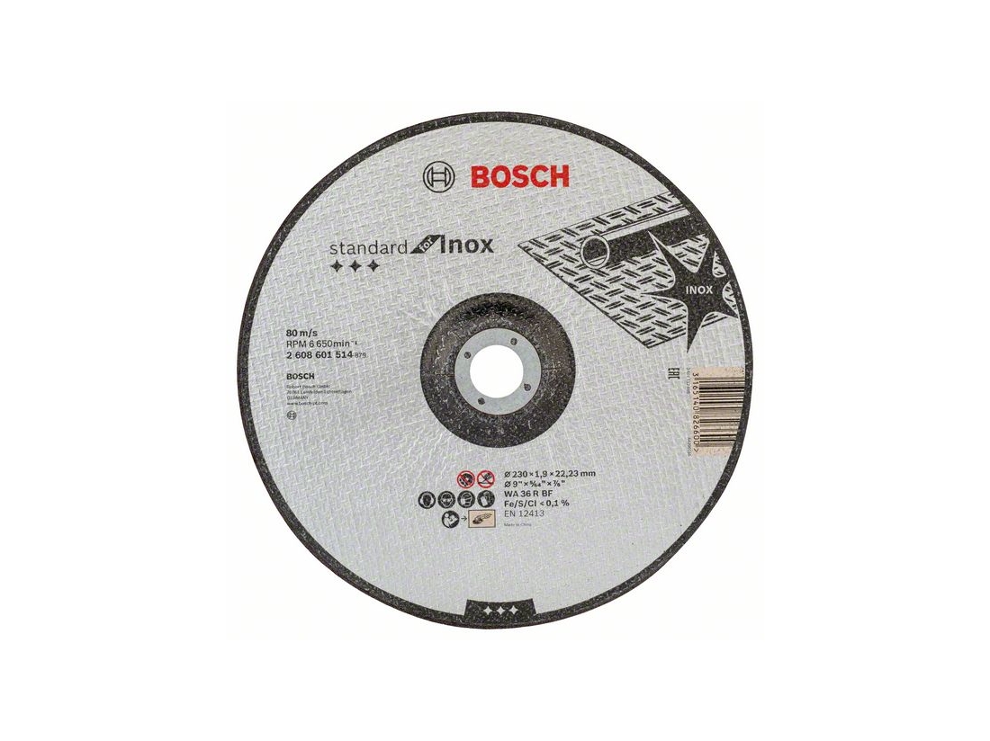 Bosch Dělicí kotouč profilovaný Standard for Inox WA 36 R BF, 230 mm, 22, 23 mm, 1, 9 mm PROFESSIONAL