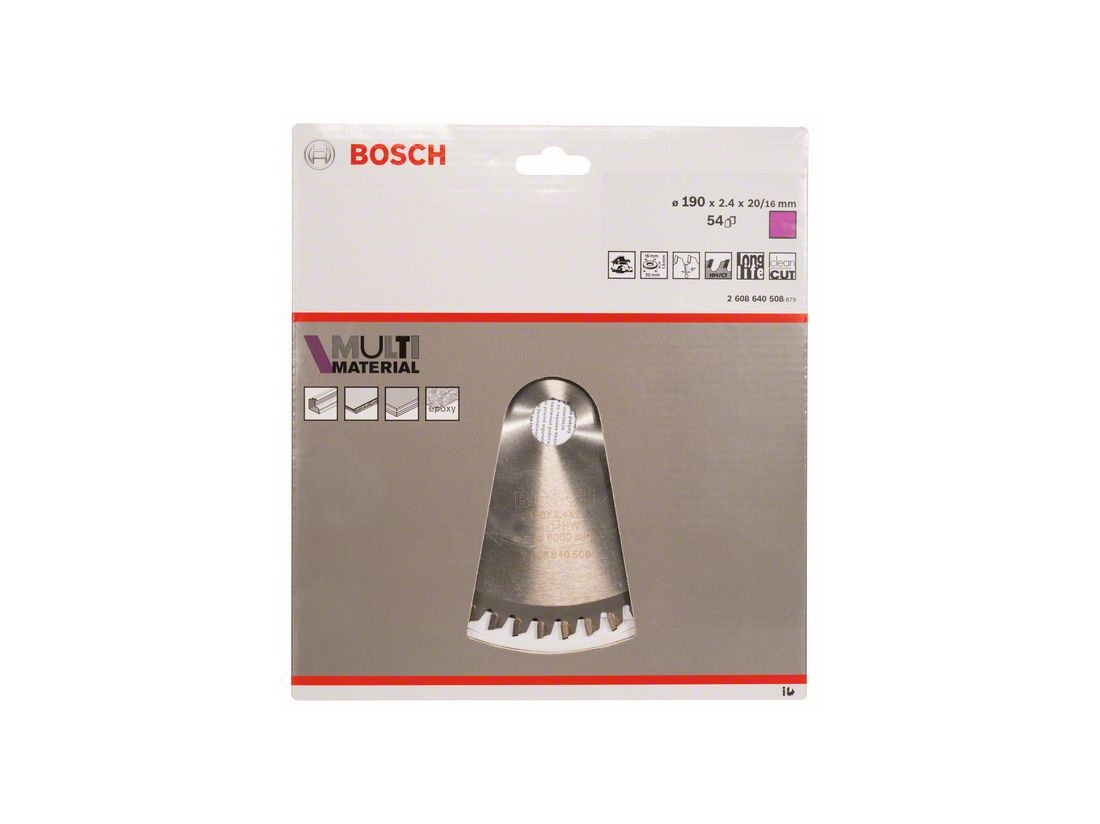 Bosch Pilový kotouč Multi Material 190 x 20/16 x 2, 4 mm; 54 PROFESSIONAL