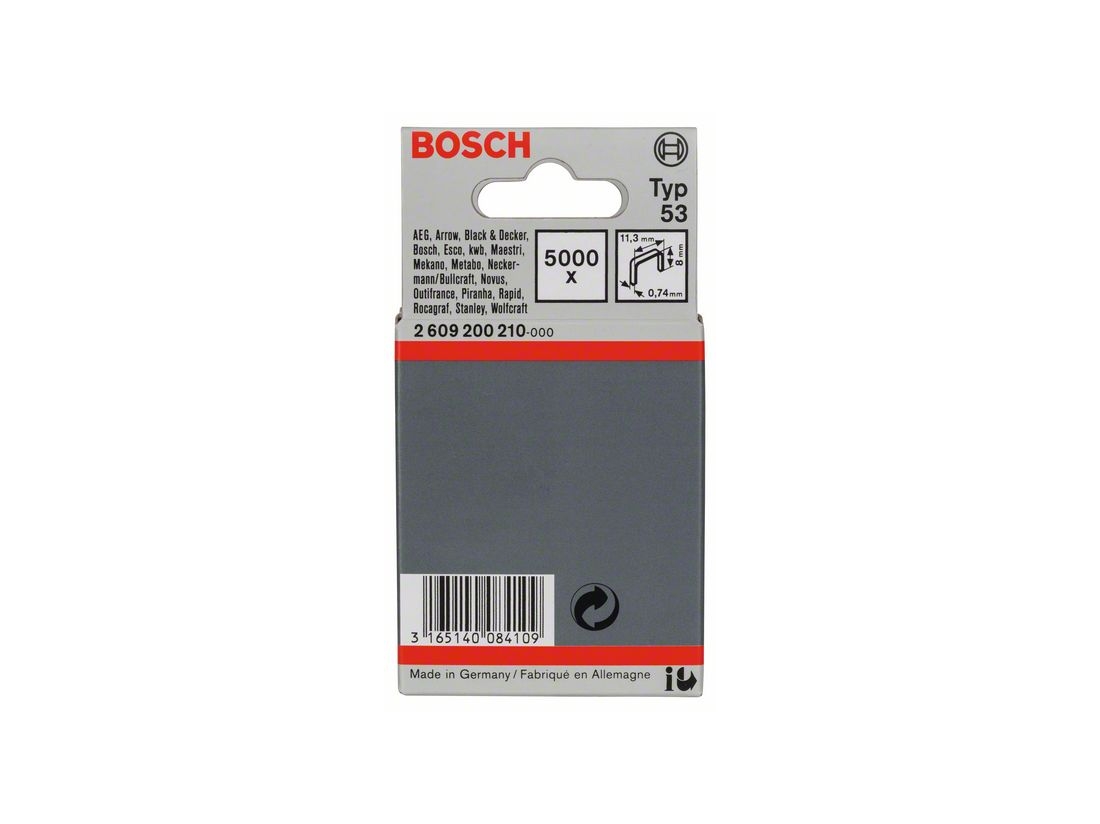 Bosch Sponky do sponkovačky z tenkého drátu, typ 53 11, 4 x 0, 74 x 8 mm PROFESSIONAL