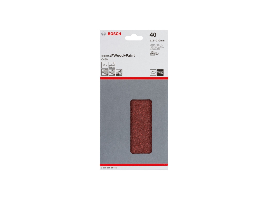 Bosch Brusný papír C430, balení 10 ks 115 x 230 mm, 60 PROFESSIONAL