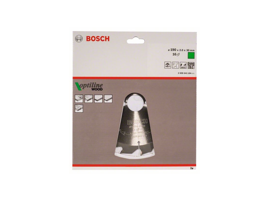 Bosch Pilový kotouč Optiline Wood 190 x 30 x 2, 0 mm, 16 PROFESSIONAL