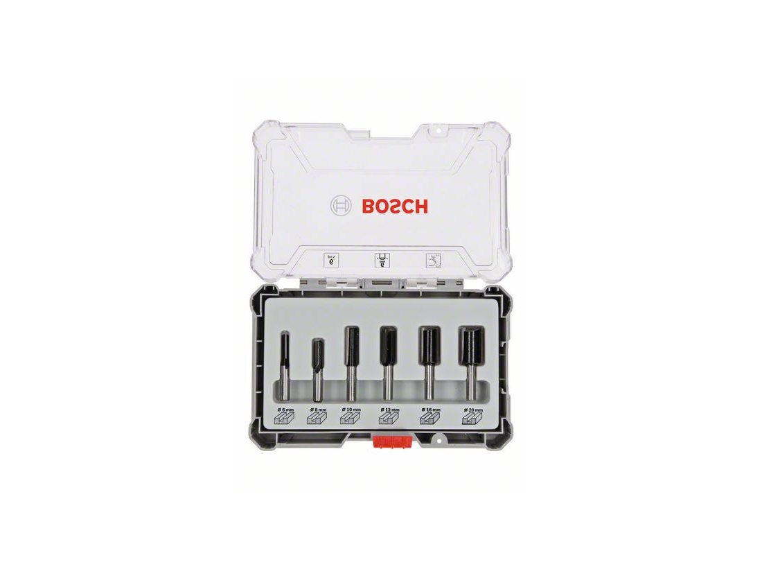 Bosch Sada fréz s rovným 6mm vřetenem, 6 ks PROFESSIONAL