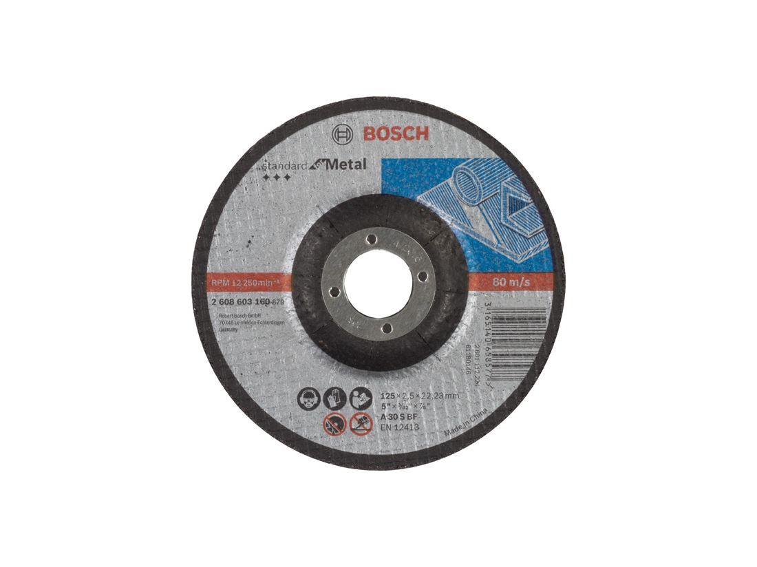 Bosch Dělicí kotouč profilovaný Standard for Metal A 30 S BF, 125 mm, 22, 23 mm, 2, 5 mm PROFESSIONAL