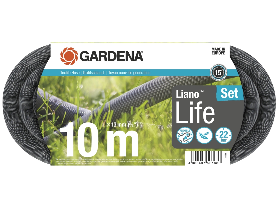 Gardena Textilní hadice Liano™ Life 10 m – sada