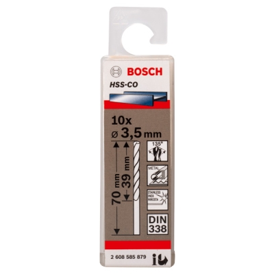 Bosch Vrtáky do kovu HSS-Co, DIN 338 3, 5 x 39 x 70 mm PROFESSIONAL