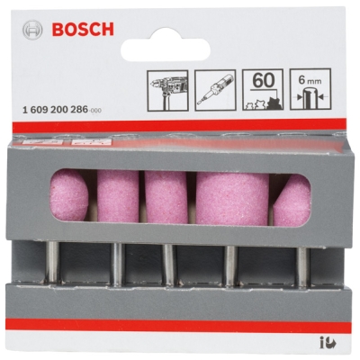 Bosch Sada brusných tělísek, 5dílná Upínací stopka 6 mm; zrnitost 60; 25; 15; 15; 25; 20 x 24; 30; 30; 25; 25 mm PROFESSIONAL