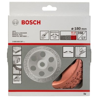 Bosch Hrncový kotouč z tvrdokovu 180 x 22, 23 mm; hrubý, šikmý PROFESSIONAL