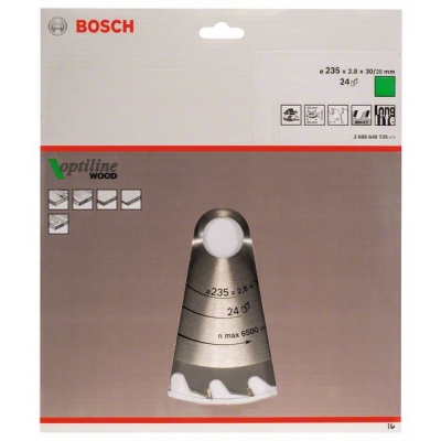 Bosch Pilový kotouč Optiline Wood 235 x 30/25 x 2, 8 mm, 24 PROFESSIONAL