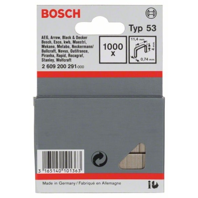 Bosch Sponky do sponkovačky z tenkého drátu, typ 53 11, 4 x 0, 74 x 4 mm PROFESSIONAL