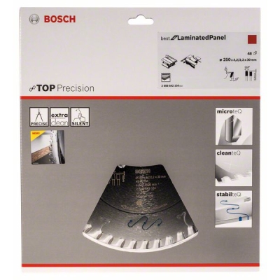 Bosch Pilový kotouč do okružních pil Top Precision Best for Laminated Panel Abrasive 250 x 30 x 3, 2 mm, 48 PROFESSIONAL