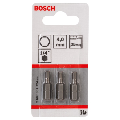 Bosch Šroubovací bit zvlášť tvrdý Extra-Hart HEX 4, 25 mm PROFESSIONAL