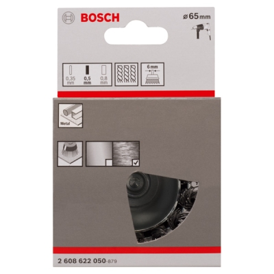 Bosch Hrnkový kartáč, copánkový, 65×0, 5 mm, ocel 65 mm, 0, 5 mm PROFESSIONAL