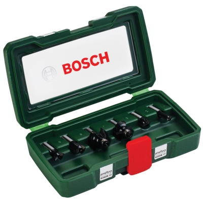 Bosch 6 dílná sada fréz z tvrdokovu (Ø stopky 8 mm) PROFESSIONAL