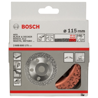 Bosch Hrncový kotouč z tvrdokovu 115 x 22, 23 mm; hrubý, plochý PROFESSIONAL