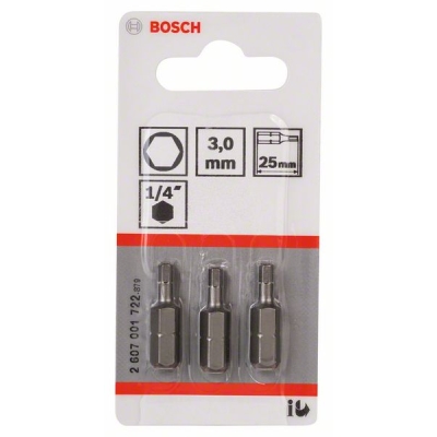 Bosch Šroubovací bit zvlášť tvrdý Extra-Hart HEX 3, 25 mm PROFESSIONAL