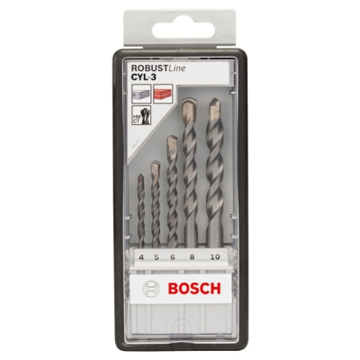 Bosch 5dílná sada vrtáků do betonu Robust Line CYL-3 4; 5; 6; 8; 10 mm PROFESSIONAL