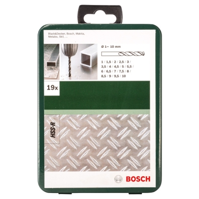 Bosch 19dílná sada vrtáků do kovu HSS-R, DIN 338