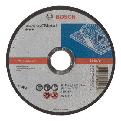 Bosch Dělicí kotouč rovný Standard for Metal A 60 T BF, 125 mm, 22, 23 mm, 1, 6 mm PROFESSIONAL