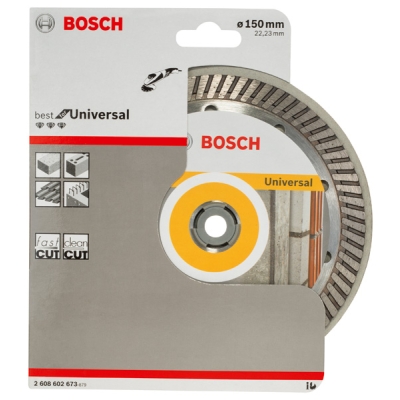 Bosch Diamantový dělicí kotouč Best for Universal Turbo 150 x 22, 23 x 2, 4 x 12 mm PROFESSIONAL