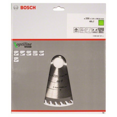 Bosch Pilový kotouč Optiline Wood 235 x 30/25 x 2, 8 mm, 48 PROFESSIONAL