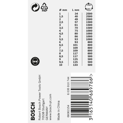 Bosch 19dílná sada vrtáků do kovu ProBox HSS-Co, DIN 338 (legované kobaltem) 1-10 mm PROFESSIONAL