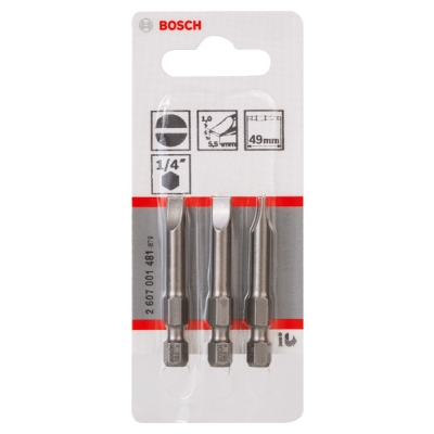Bosch Šroubovací bit zvlášť tvrdý Extra-Hart S 1, 0x5, 5, 49 mm PROFESSIONAL