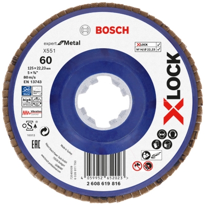 Bosch Lamelový brusný kotouč X551 Expert for Metal s upínáním X-LOCK PROFESSIONAL