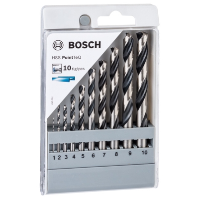 Bosch 10dílná sada spirálových vrtáků HSS PointTeQ PROFESSIONAL