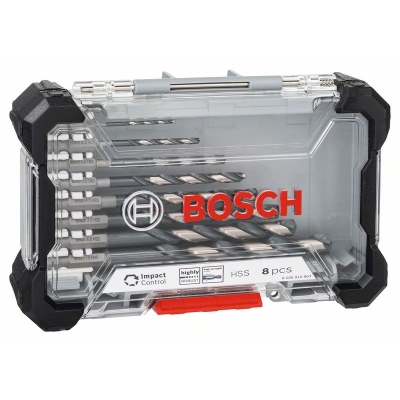 Bosch Sada vrtáků Impact Control HSS, 8 kusů PROFESSIONAL