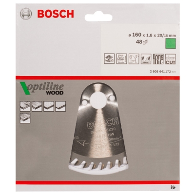 Bosch Pilový kotouč Optiline Wood 160 x 20/16 x 1, 8 mm, 48 PROFESSIONAL