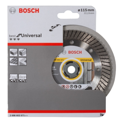 Bosch Diamantový dělicí kotouč Best for Universal Turbo 115 x 22, 23 x 2, 2 x 12 mm PROFESSIONAL