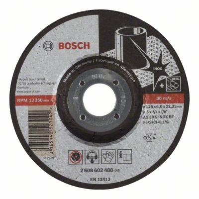 Bosch Hrubovací kotouč profilovaný Expert for Inox AS 30 S INOX BF, 125 mm, 6, 0 mm PROFESSIONAL