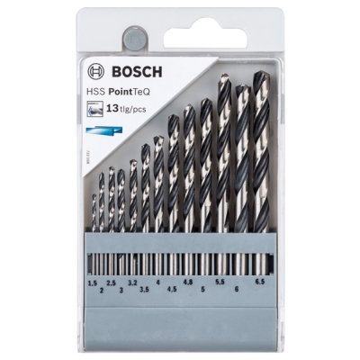 Bosch 13dílná sada spirálových vrtáků HSS PointTeQ PROFESSIONAL