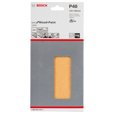 Bosch Brusný papír C470, balení 10 ks PROFESSIONAL