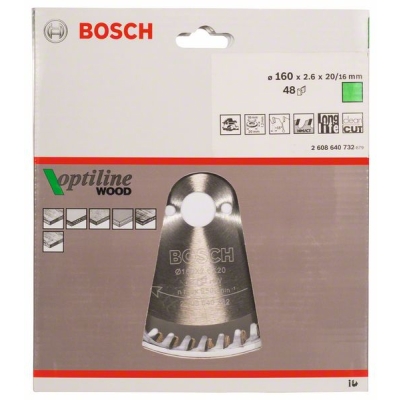 Bosch Pilový kotouč Optiline Wood 160 x 20/16 x 2, 6 mm, 48 PROFESSIONAL