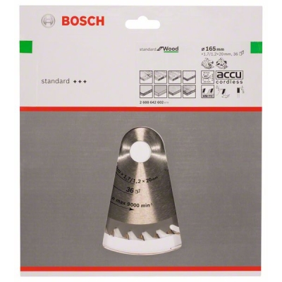 Bosch Pilový kotouč Optiline Wood 165 x 20/16 x 1, 7 mm, 36 PROFESSIONAL