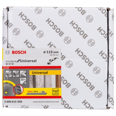 Bosch Diamantový dělicí kotouč Standard for Universal 115 × 22, 23 (balení 10 ks) 115x22.23x2x10 PROFESSIONAL