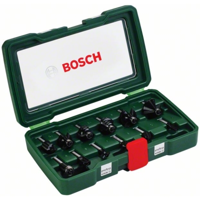 Bosch 12 dílná sada fréz z tvrdokovu (Ø stopky 8 mm) PROFESSIONAL