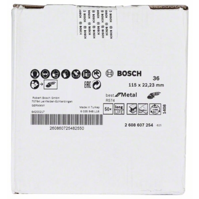 Bosch Fíbrový brusný kotouč R574, Best for Metal D = 115 mm; K = 36 PROFESSIONAL