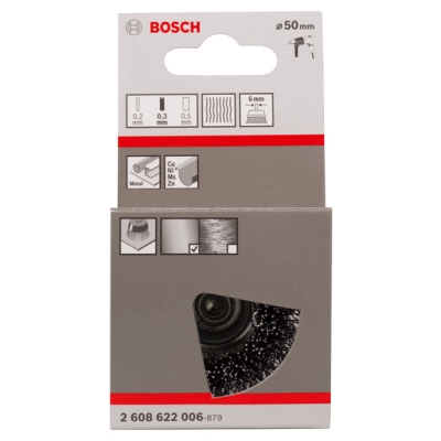 Bosch Hrnkový kartáč, zvlněný drát, 50×0, 3 mm, ocel 50 mm, 0, 3 mm PROFESSIONAL