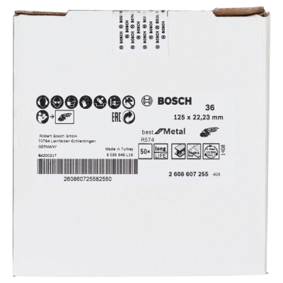 Bosch Fíbrový brusný kotouč R574, Best for Metal D = 125 mm; K = 36 PROFESSIONAL