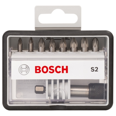 Bosch (8+1)dílná sada šroubovacích bitů Robust Line, S Extra-Hart 25 mm, (8+1)dílná sada PROFESSIONAL