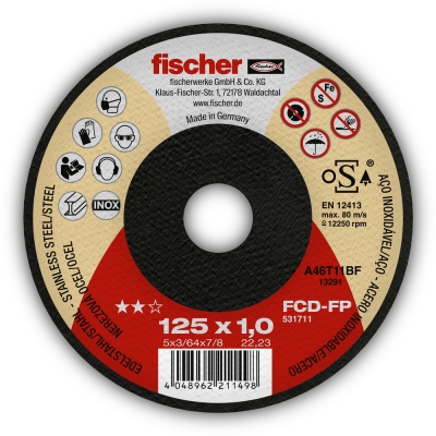 Fischer FCD-FP 125X1,5X22,2 - ŘEZNÝ KOTOUČ