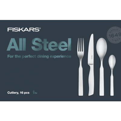 Fiskars Sada příborů All Steel, 16 ks